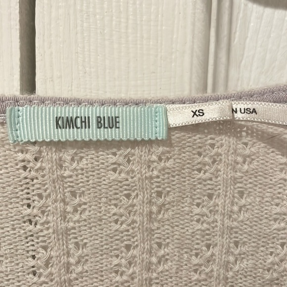 Kimchi Blue Shirt. Size XS. Sweater with Blouse material on bottom. - Picture 3 of 5